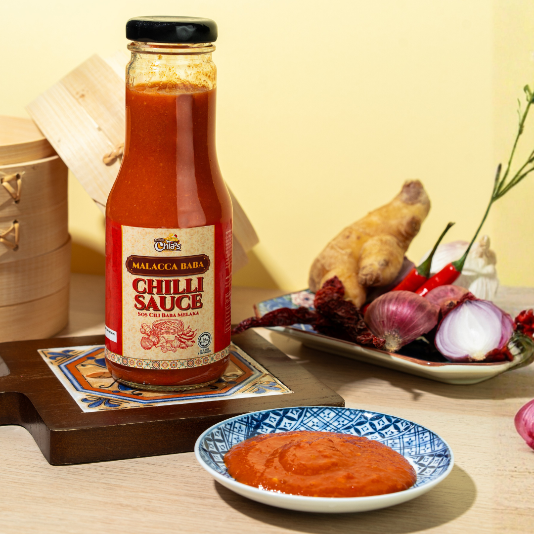 A dish of the sauce on a steamboat table