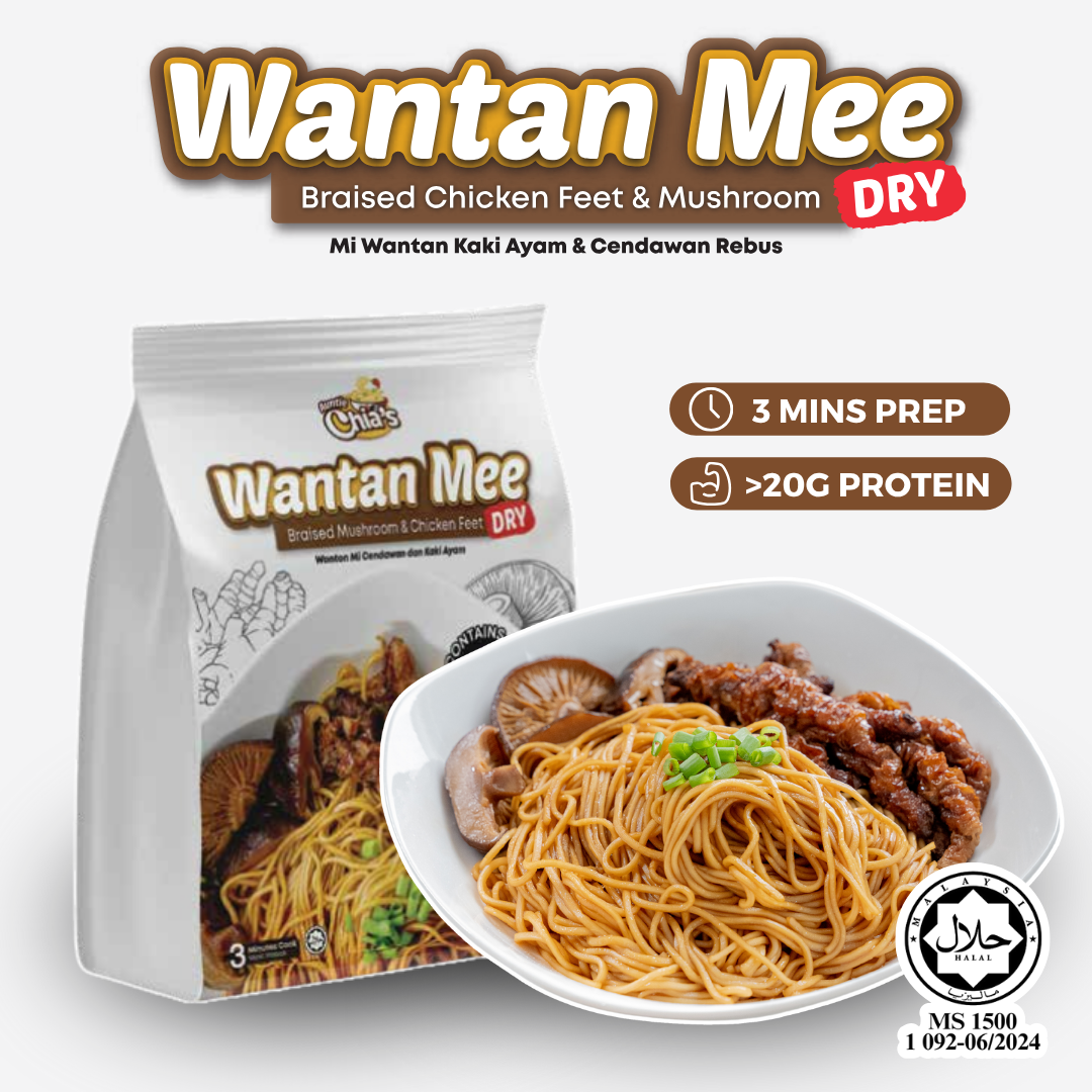 Braised Mushroom Chicken Feet Instant Wantan Mee