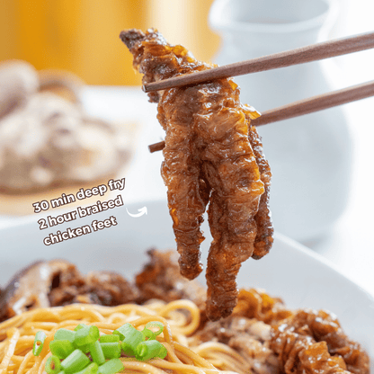 Braised Mushroom Chicken Feet Instant Wantan Mee